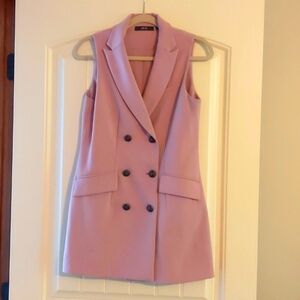 Per Se Mauve Pink Sleeveless Blazer